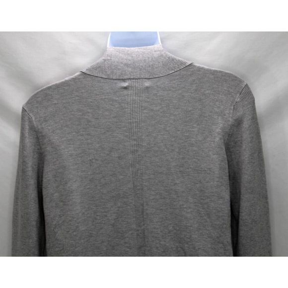 Dana Buchman Women's Open Front Gray Long Sleeve Draped Cardigan Sweater XL NWT - Picture 7 of 12